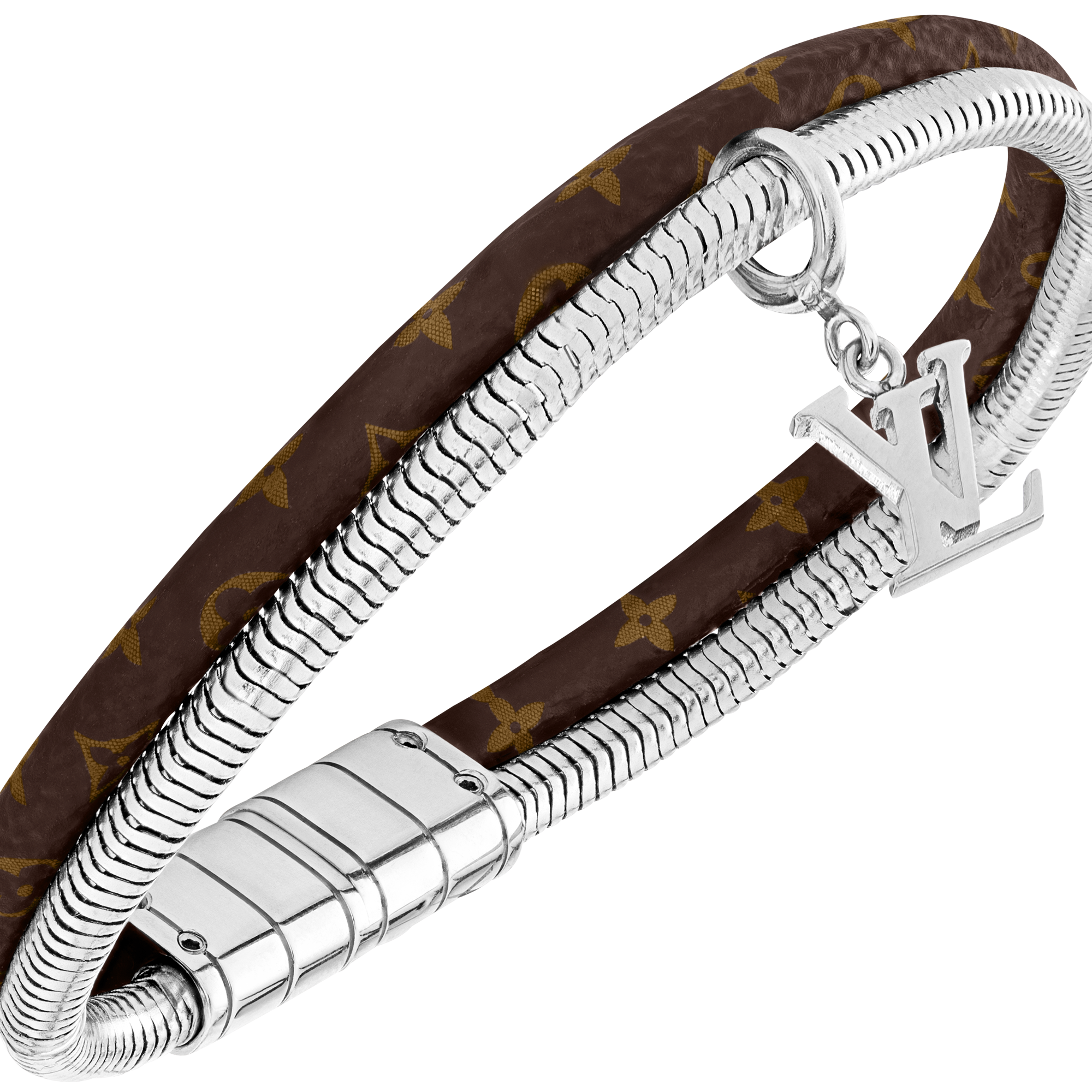 Bracciale Monogram Swirl Tela Monogram Eclipse Uomo Fashion Bijoux Bracciali | LOUIS VUITTON (Zoom prodotto)