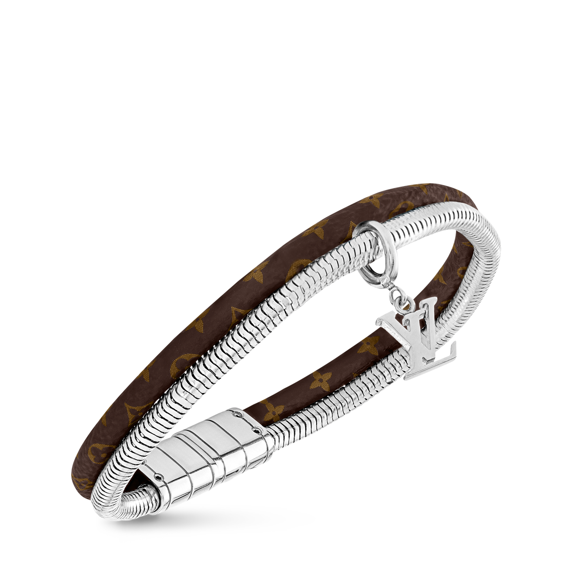 Bracciale Monogram Swirl Tela Monogram Eclipse Uomo Fashion Bijoux Bracciali | LOUIS VUITTON (Zoom prodotto)
