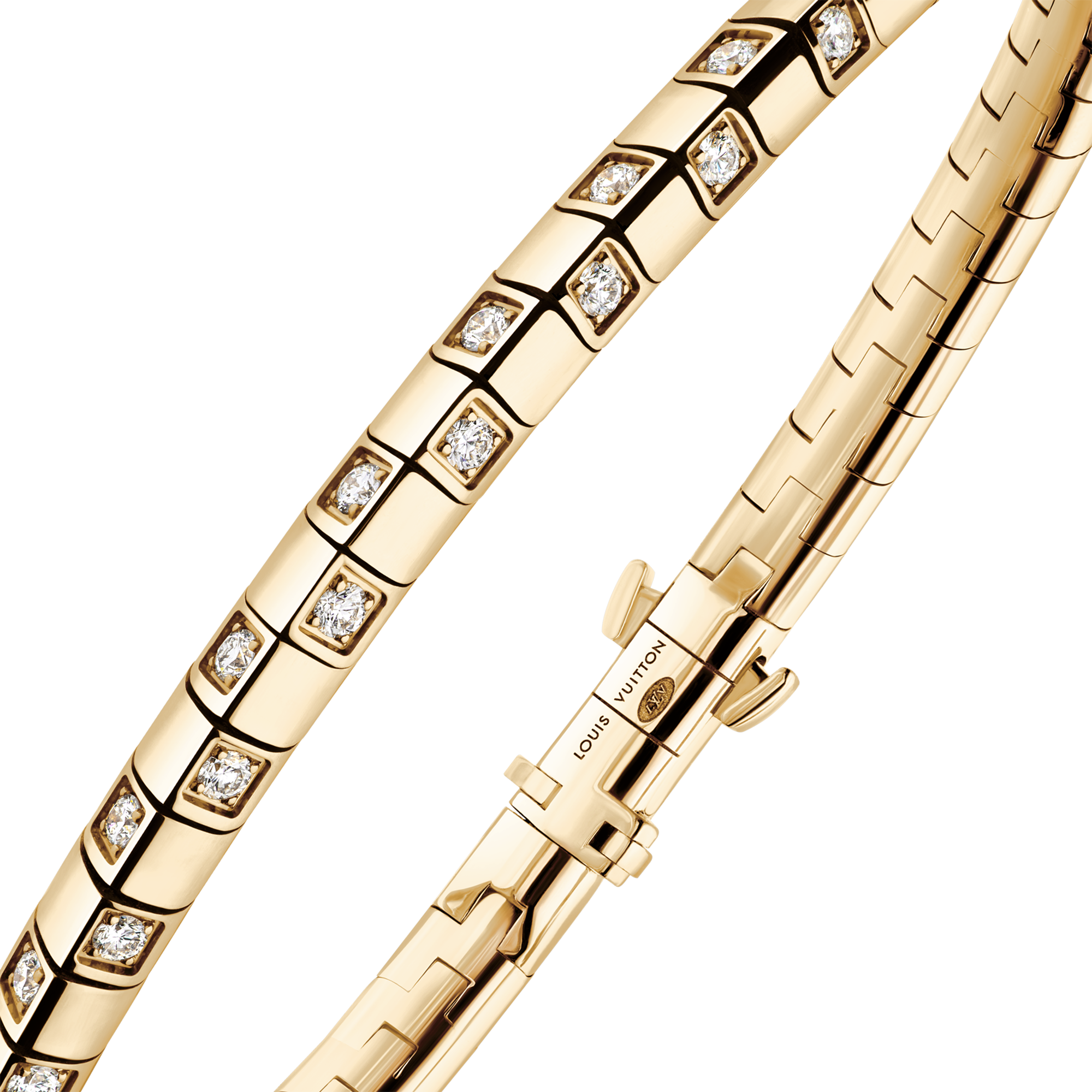 Bracciale piccolo Le Damier de Louis Vuitton, oro giallo e diamanti  Gioielli Categorie Bracciali | LOUIS VUITTON (Zoom prodotto)