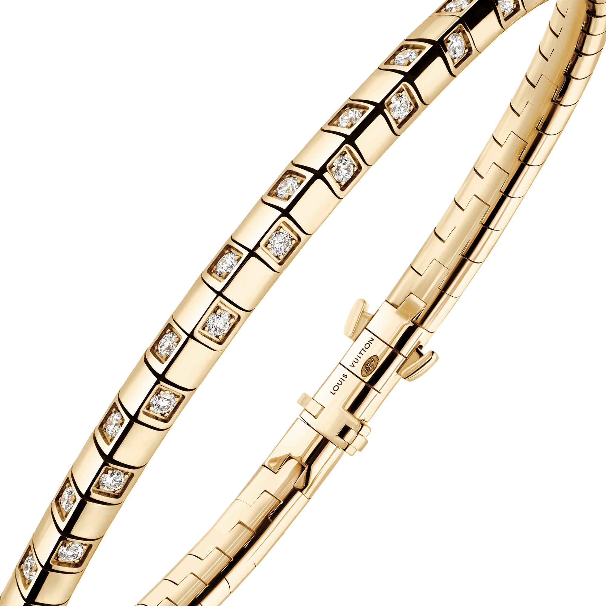 Bracciale piccolo Le Damier de Louis Vuitton, oro giallo e diamanti  Gioielli Categorie Bracciali | LOUIS VUITTON (Zoom prodotto)