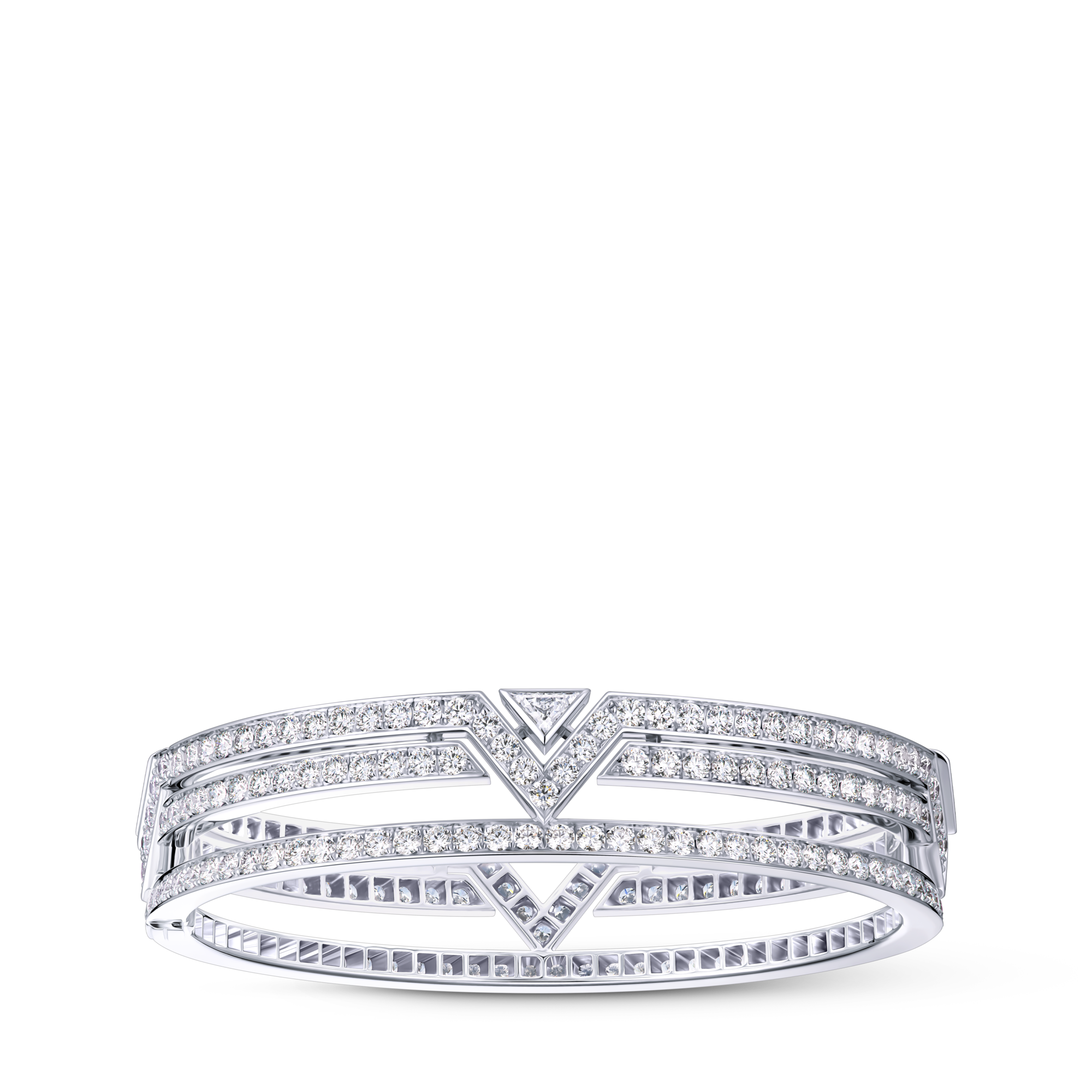 Bracciale Pure V, oro bianco e diamanti  Les Extraordinaires Gioielli Bracciali | LOUIS VUITTON (Zoom prodotto)