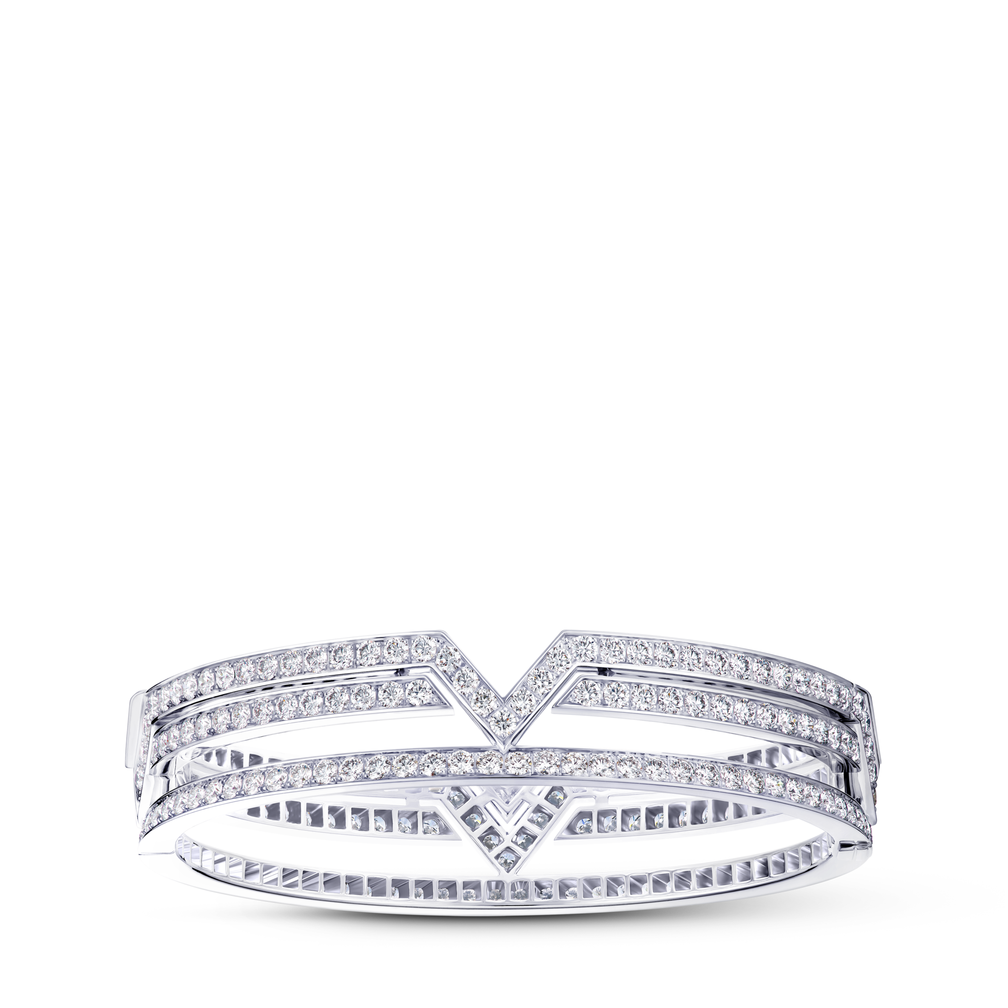 Bracciale Pure V, oro bianco e diamanti  Les Extraordinaires Gioielli Bracciali | LOUIS VUITTON (Zoom prodotto)