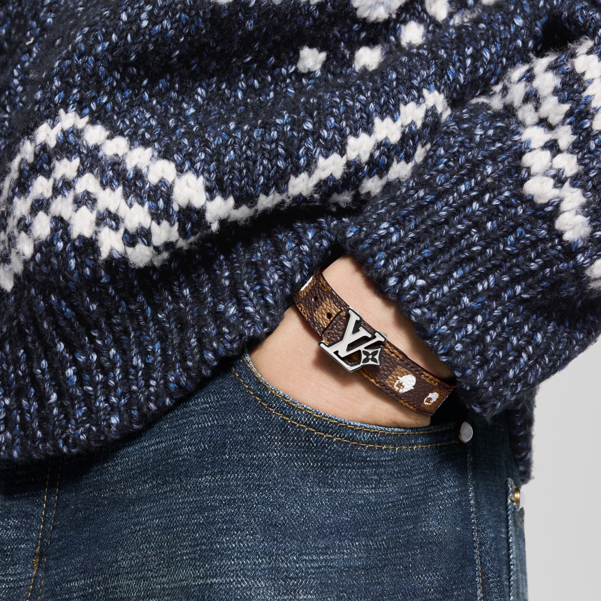 Bracciale reversibile LV Flower Damier Phriendship  Uomo Fashion Bijoux Bracciali | LOUIS VUITTON (Zoom prodotto)