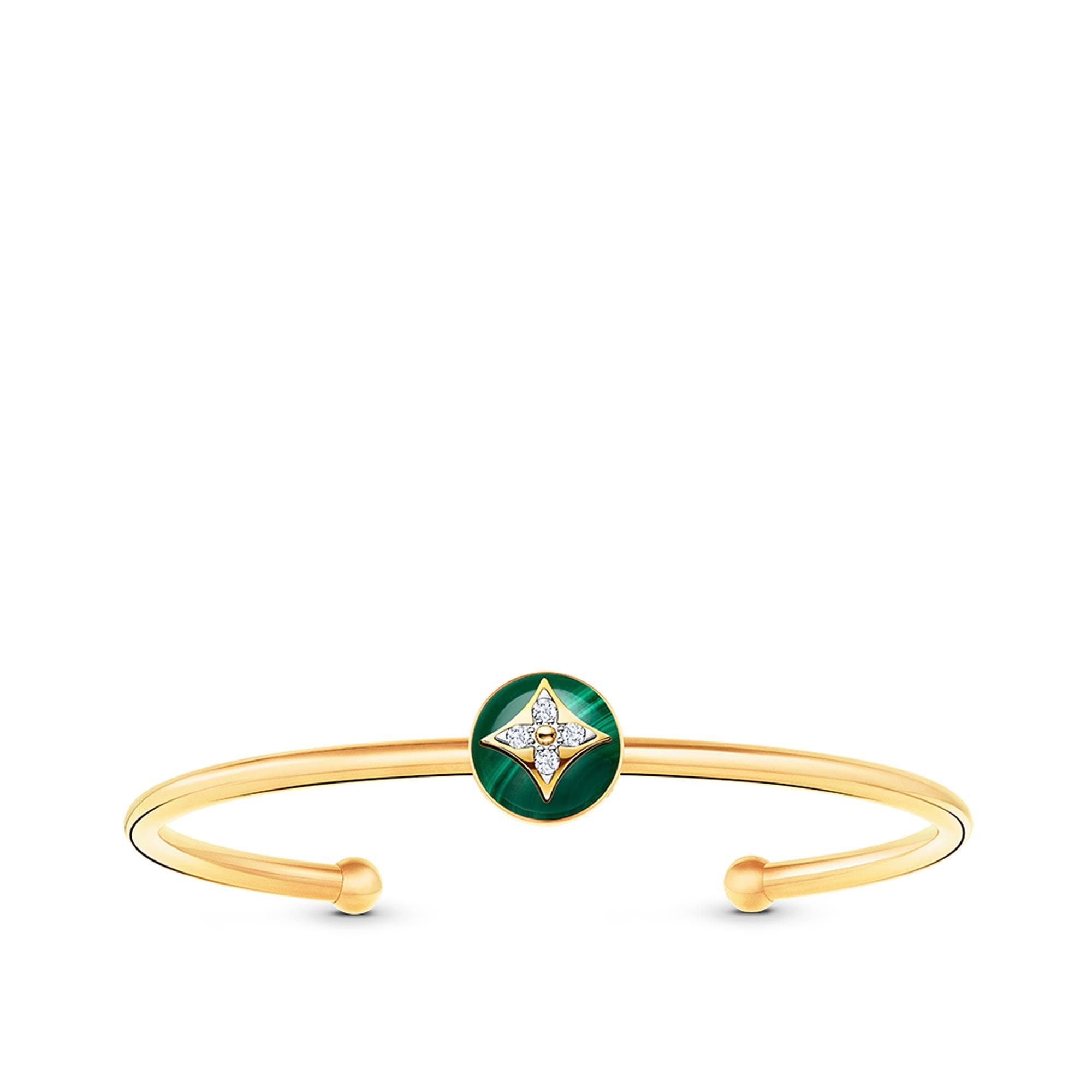 Bracciale rigido Color Blossom, oro giallo, oro bianco, malachite e diamanti  Uomo Discontinued Product Obs 12 | LOUIS VUITTON (Zoom prodotto)