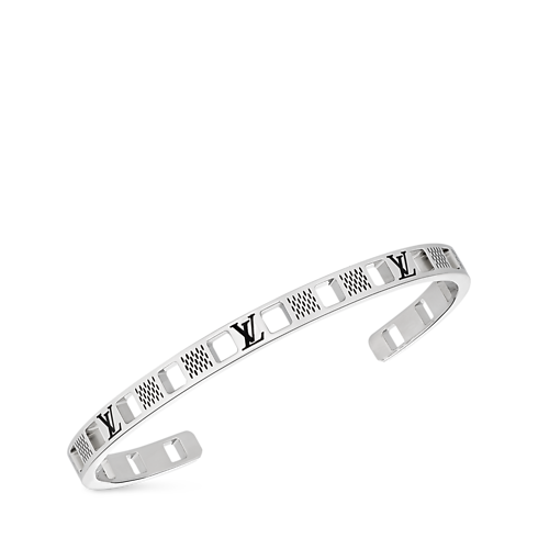 Bracciale rigido Damier Staples Cut Out S00 Uomo Fashion Bijoux Bracciali | LOUIS VUITTON (Zoom prodotto)