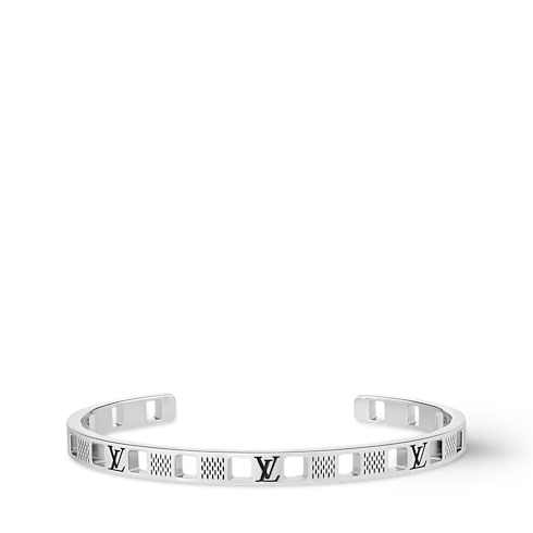 Bracciale rigido Damier Staples Cut Out S00 Uomo Fashion Bijoux Bracciali | LOUIS VUITTON (Zoom prodotto)