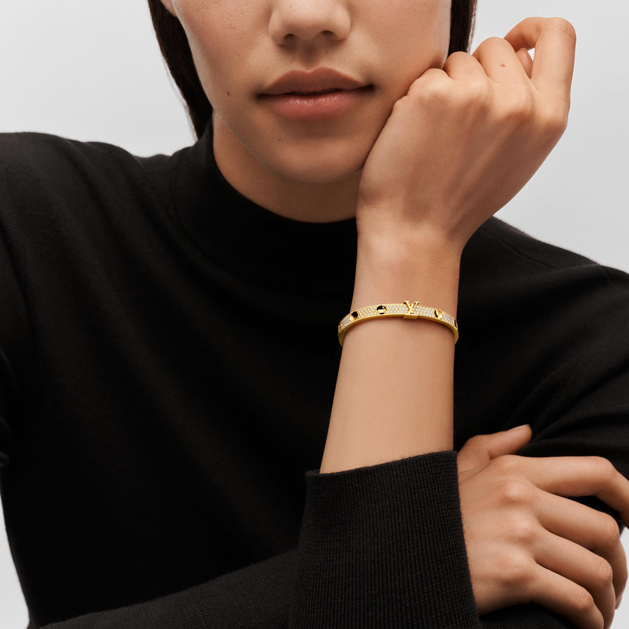 Bracciale rigido Empreinte in oro giallo e diamanti  Gioielli Categorie Tutta la Gioielleria | LOUIS VUITTON (Zoom prodotto)