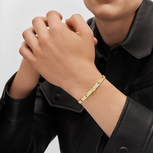 Bracciale rigido Empreinte in oro giallo e diamanti Gioielli Categorie Tutta la Gioielleria | LOUIS VUITTON (Zoom prodotto)