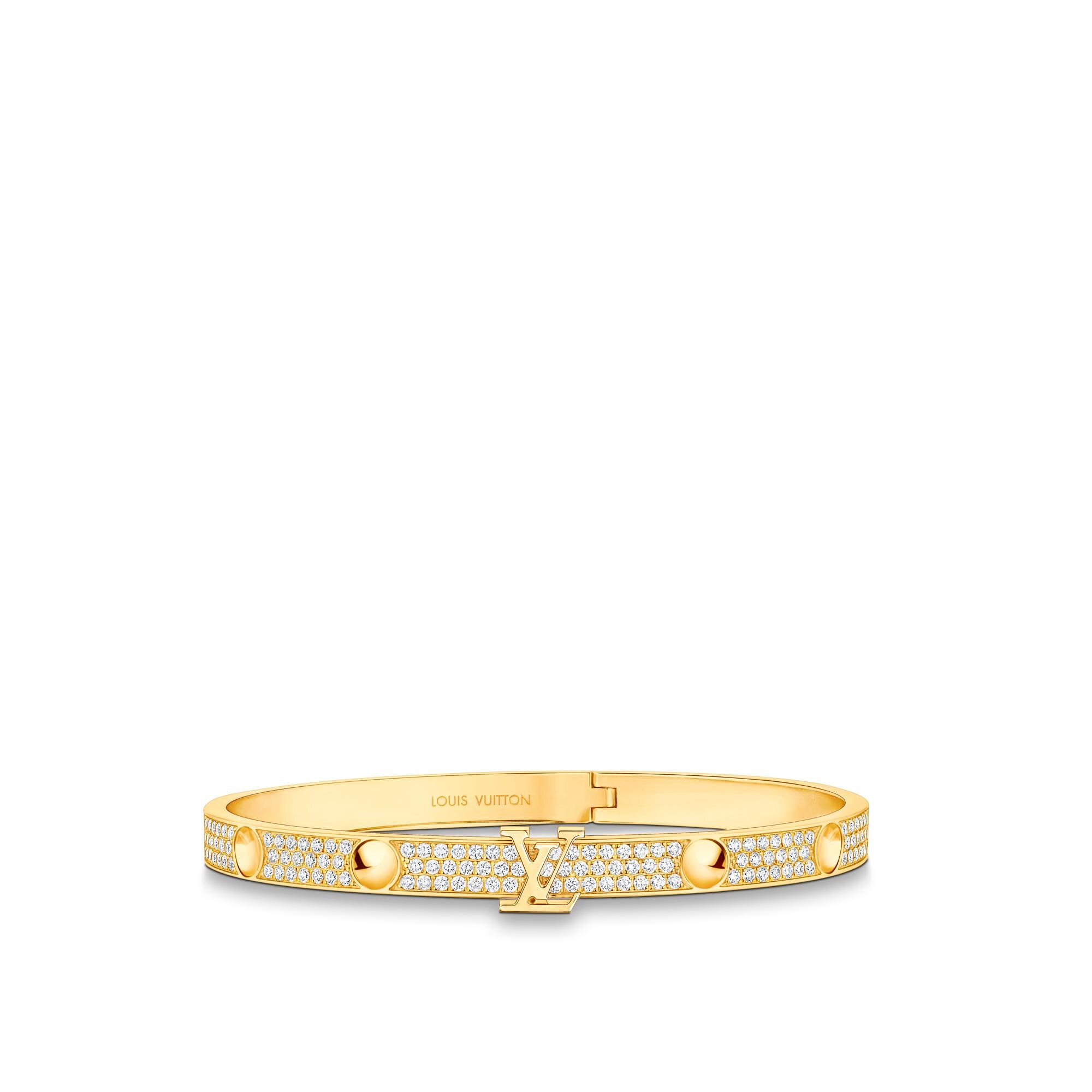 Bracciale rigido Empreinte in oro giallo e diamanti - Gioielli | LOUIS  VUITTON
