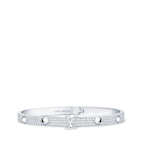 Bracciale rigido Empreinte Medium, oro bianco e diamanti Gioielli Categorie Tutta la Gioielleria | LOUIS VUITTON (Zoom prodotto)