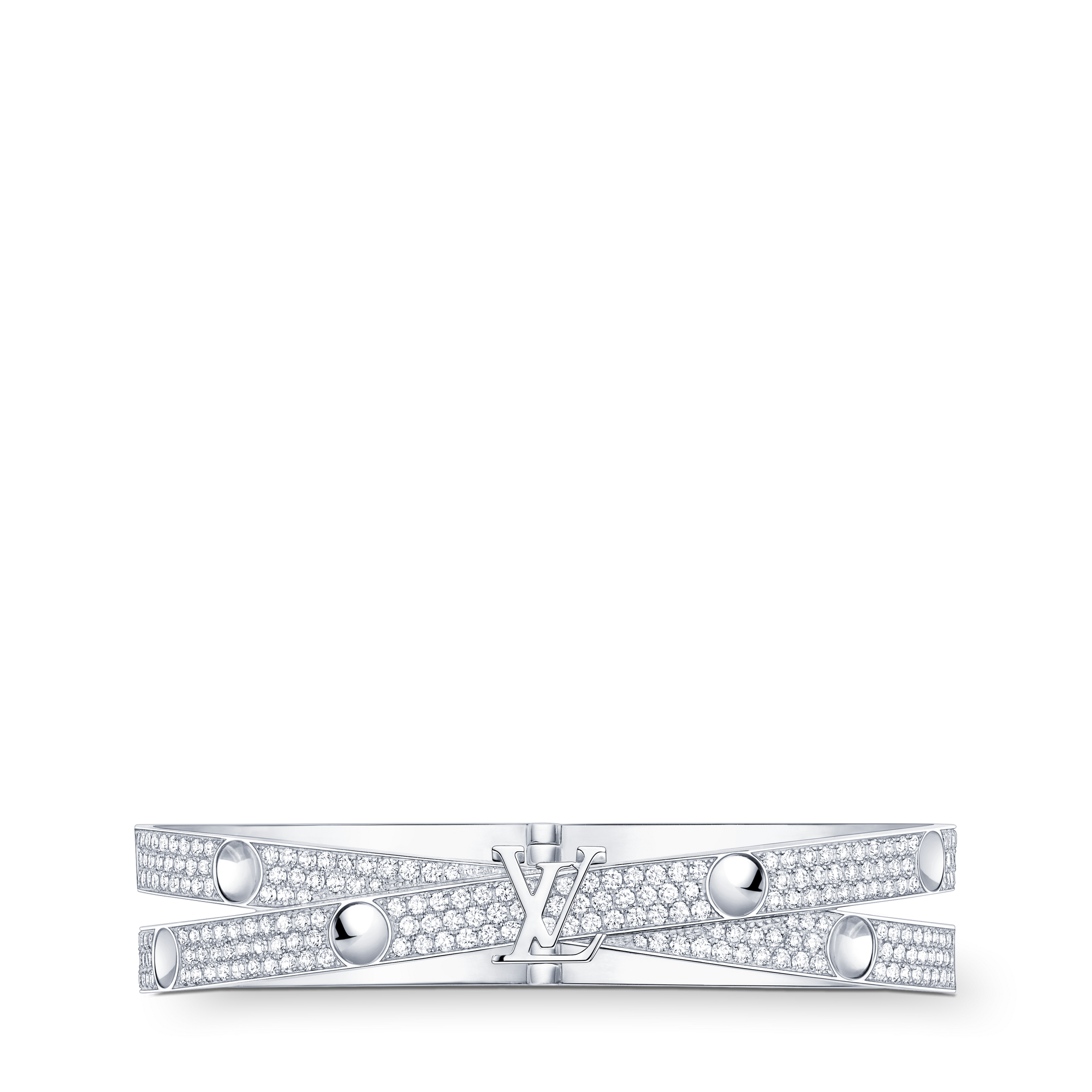 Bracciale rigido Empreinte, oro bianco e diamanti  Gioielli Categorie Bracciali | LOUIS VUITTON (Zoom prodotto)