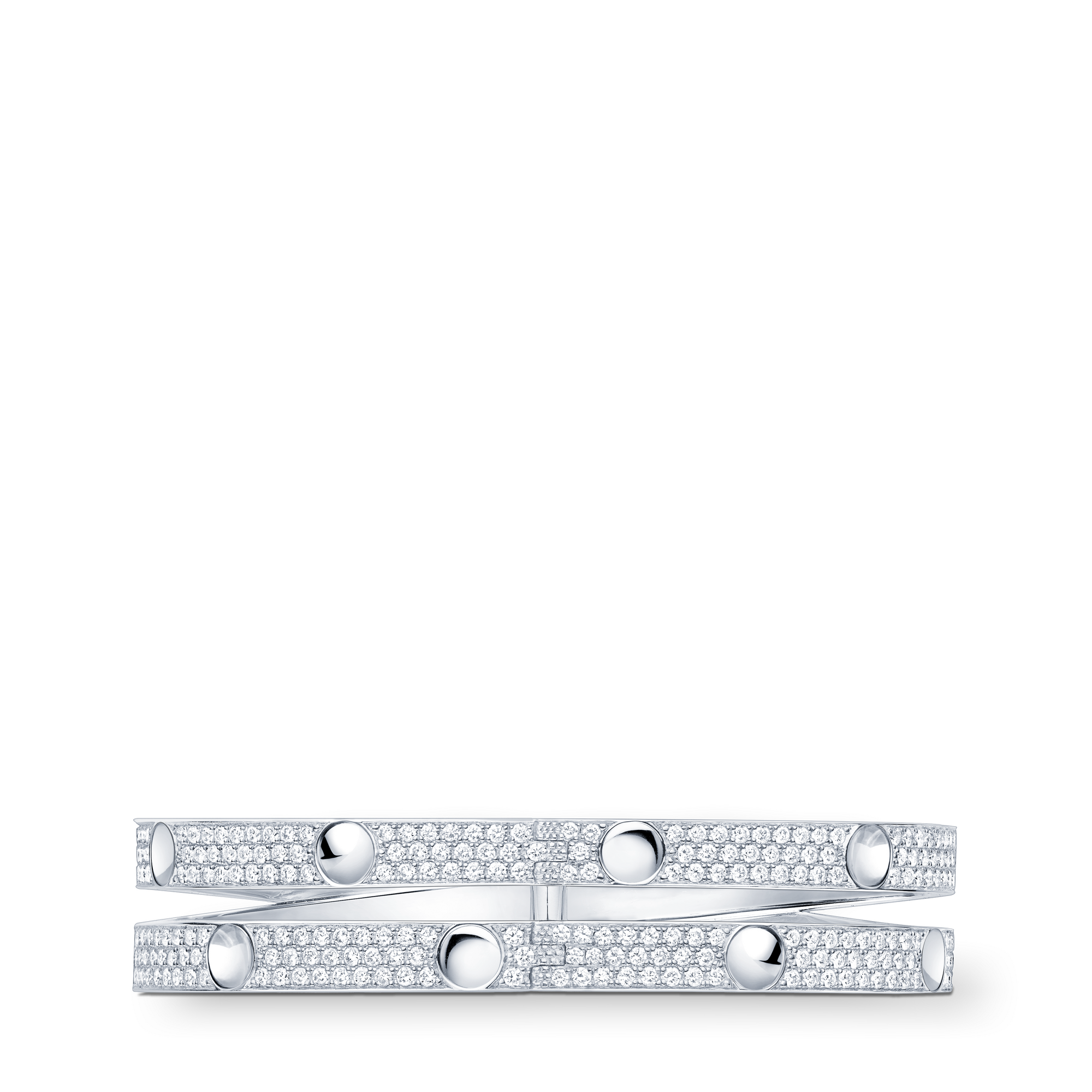 Bracciale rigido Empreinte, oro bianco e diamanti  Gioielli Categorie Bracciali | LOUIS VUITTON (Zoom prodotto)