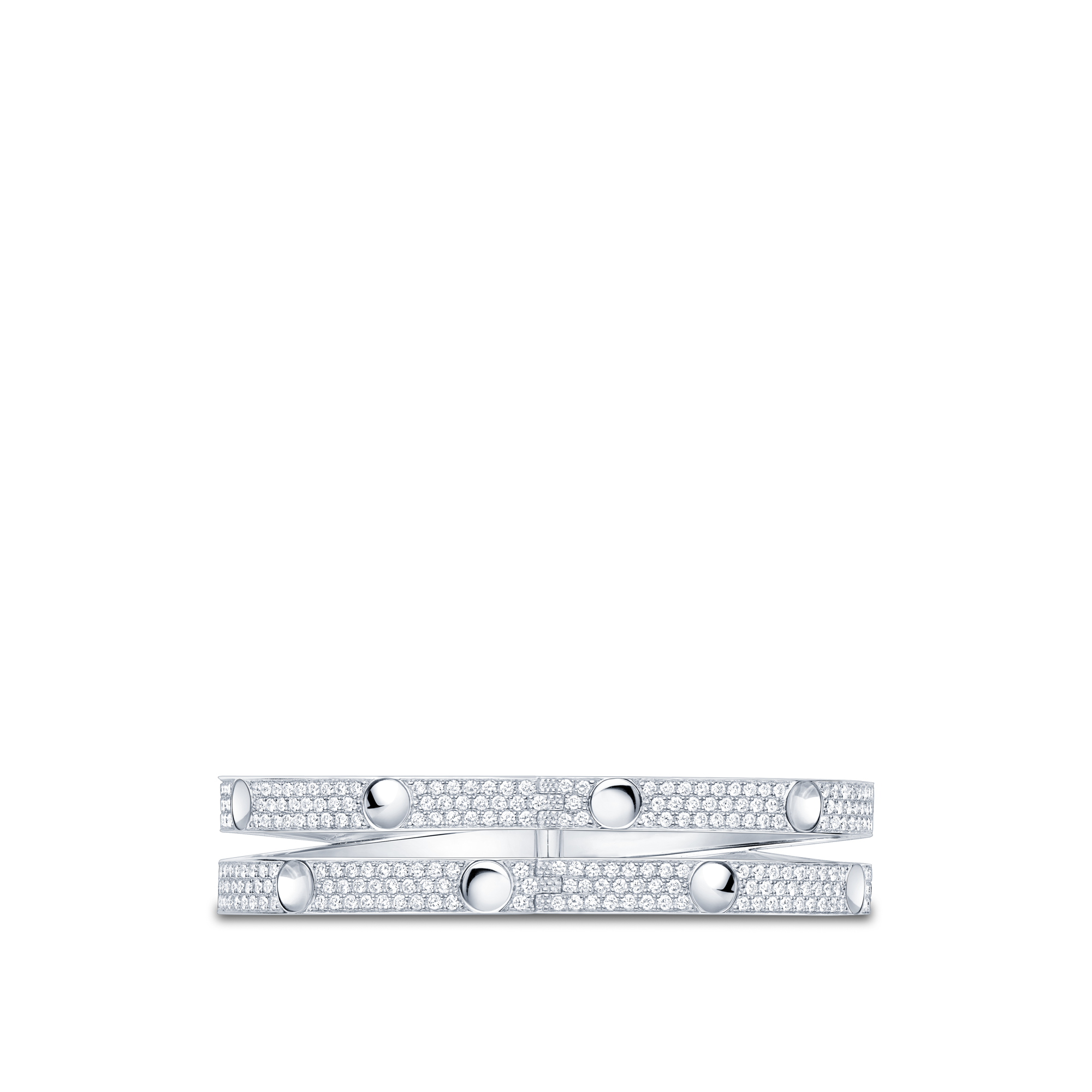 Bracciale rigido Empreinte, oro bianco e diamanti  Gioielli Categorie Bracciali | LOUIS VUITTON (Zoom prodotto)