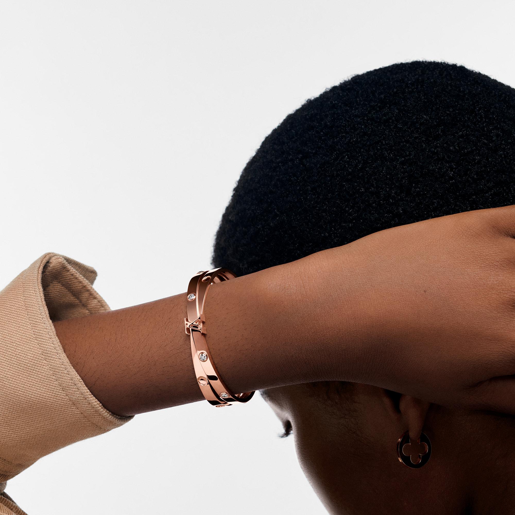 Bracciale rigido Empreinte, oro rosa e diamanti  Gioielli Categorie Tutta la Gioielleria | LOUIS VUITTON (Zoom prodotto)