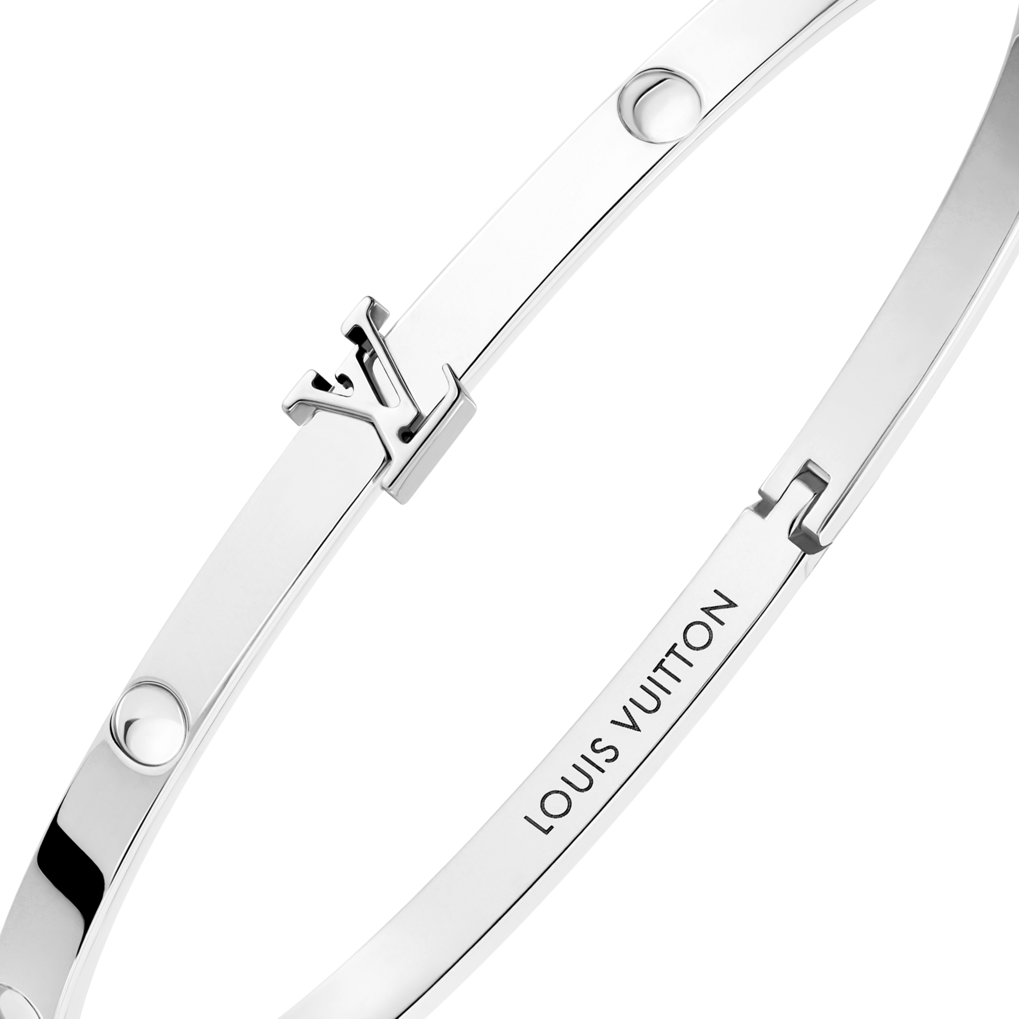 Bracciale rigido piccolo Empreinte, oro bianco  Gioielli Categorie Bracciali | LOUIS VUITTON (Zoom prodotto)