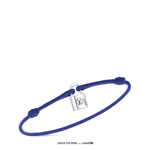 Bracciale Silver Lockit, argento sterling, smalto color Nero e cordino in poliestere color Blu Gioielli Categorie Bracciali | LOUIS VUITTON (Zoom prodotto)