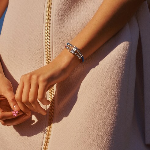 Bracciale Silver Lockit Beads, argento con cordino in poliestere color Rosso Gioielli Categorie Bracciali | LOUIS VUITTON (Zoom prodotto)