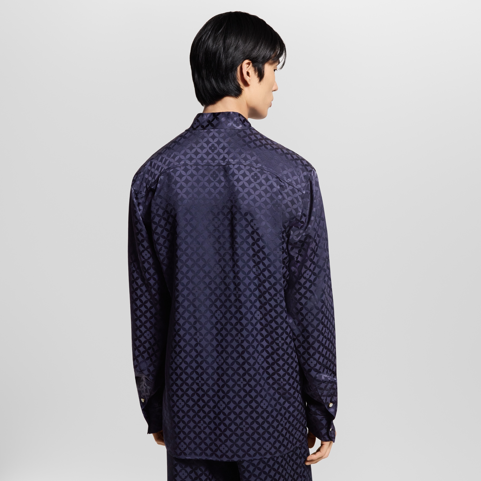 Camicia a kimono con maniche lunghe e motivo grafico in trama jacquard  Uomo Abbigliamento Camicie | LOUIS VUITTON (Zoom prodotto)