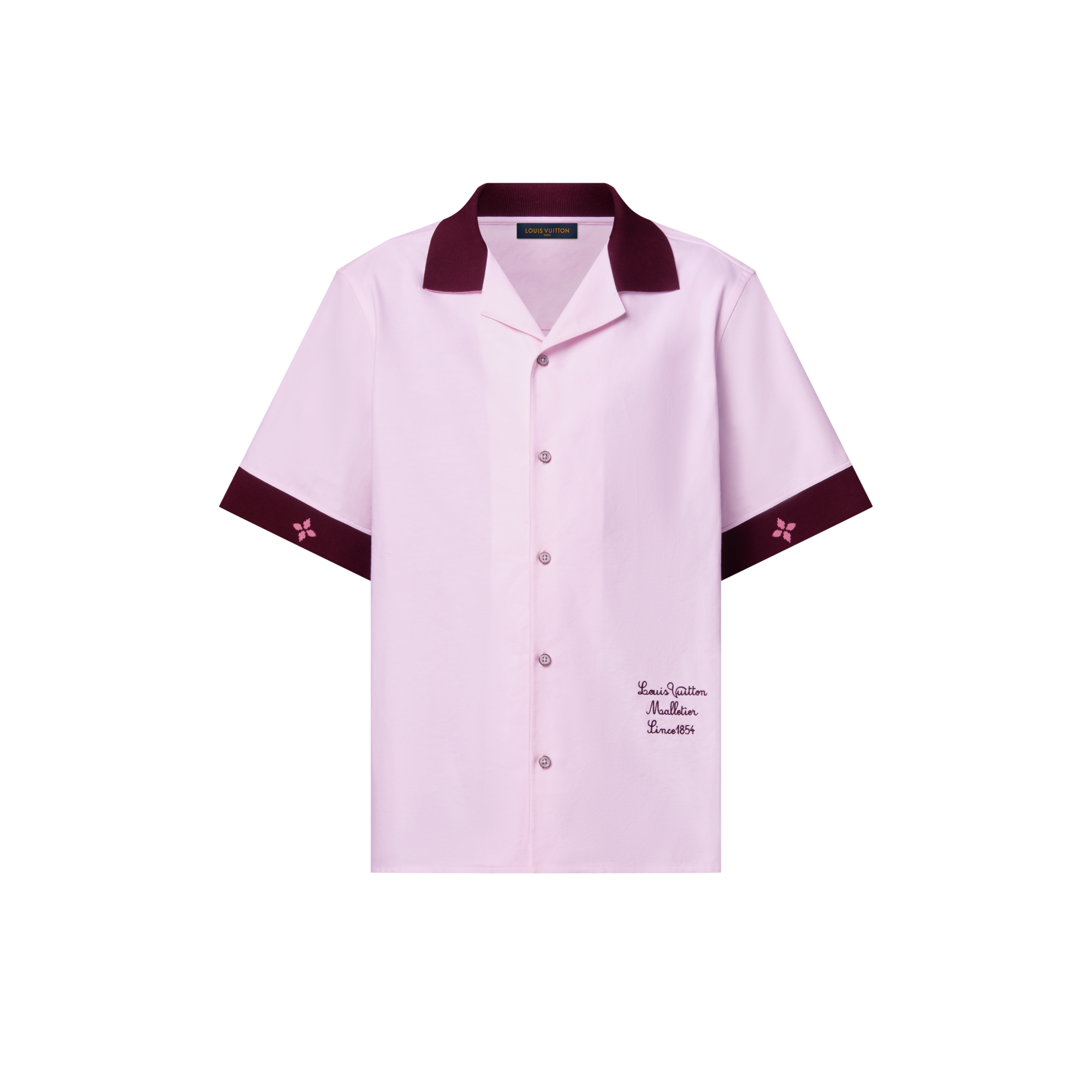 Camicia a maniche corte con colletto a coste  Uomo Abbigliamento Camicie | LOUIS VUITTON (Zoom prodotto)