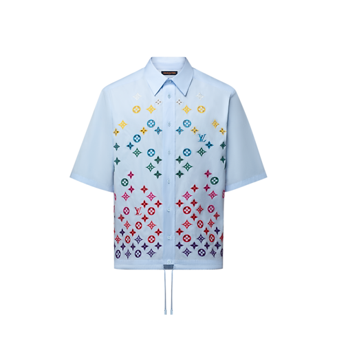 Camicia a maniche corte con fiori Monogram ricamati Uomo Abbigliamento Camicie | LOUIS VUITTON (Zoom prodotto)