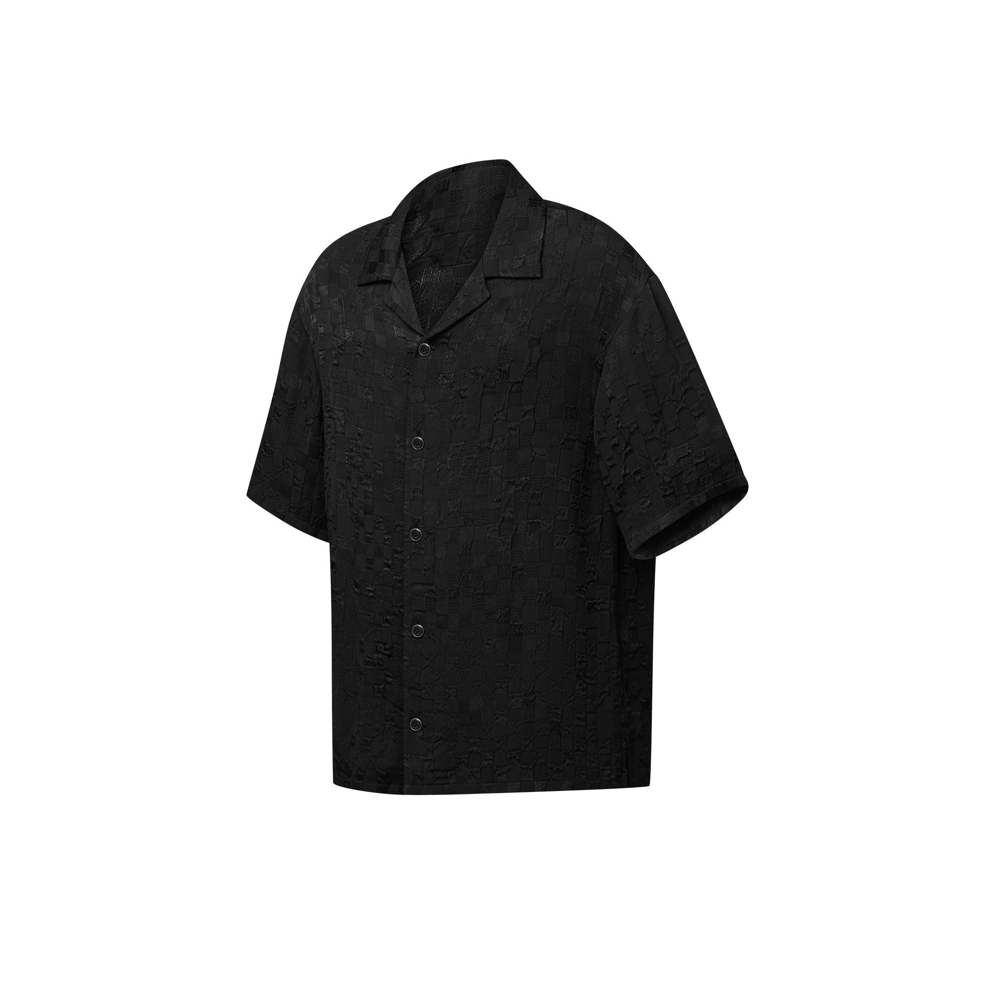Camicia a maniche corte con motivo grafico in trama jacquard  Uomo Abbigliamento Camicie | LOUIS VUITTON (Zoom prodotto)