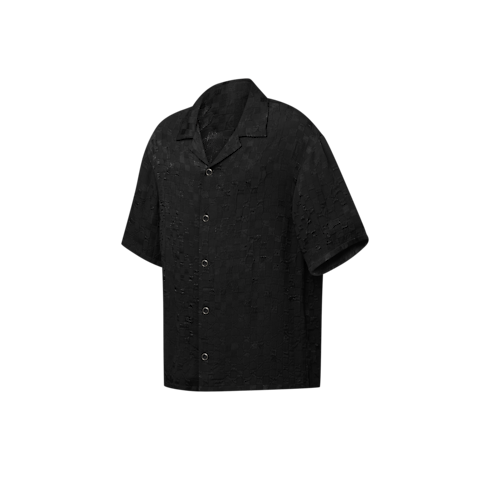 Camicia a maniche corte con motivo grafico in trama jacquard Uomo Abbigliamento Camicie | LOUIS VUITTON (Zoom prodotto)