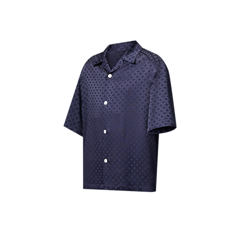 Camicia a maniche corte con motivo grafico in trama jacquard Uomo Abbigliamento Camicie | LOUIS VUITTON (Zoom prodotto)