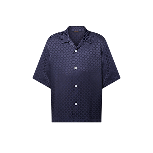 Camicia a maniche corte con motivo grafico in trama jacquard Uomo Abbigliamento Camicie | LOUIS VUITTON (Zoom prodotto)