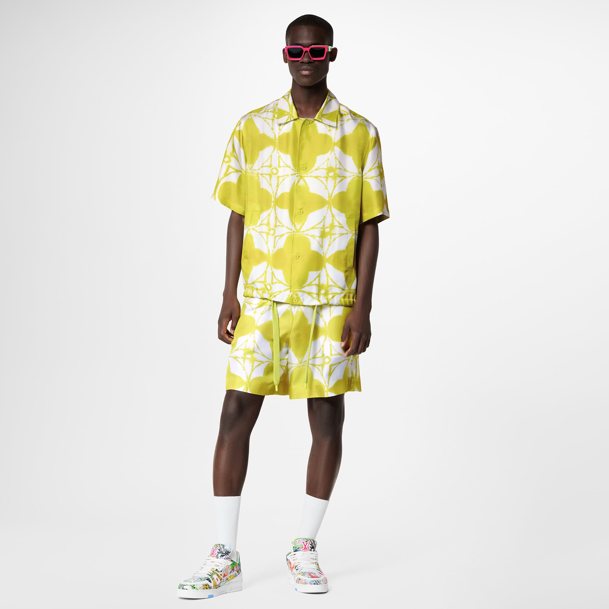 Camicia a maniche corte con motivo Monogram Shibori  Uomo Abbigliamento Camicie | LOUIS VUITTON (Zoom prodotto)