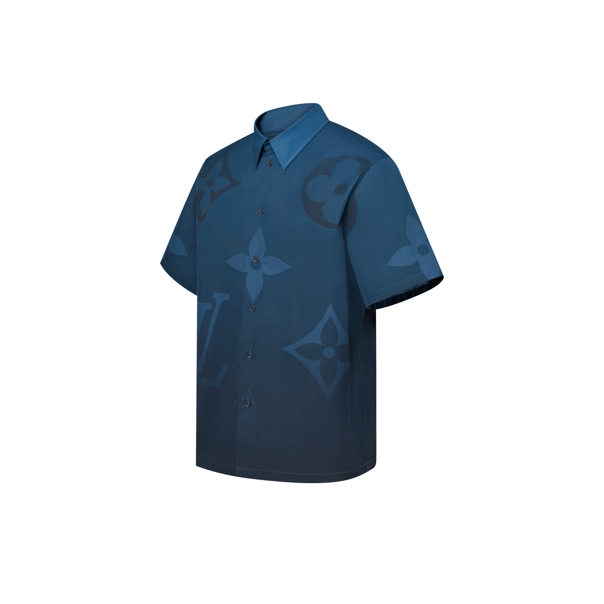 Camicia a maniche corte con motivo Monogram stampato  Uomo Abbigliamento Camicie | LOUIS VUITTON (Zoom prodotto)