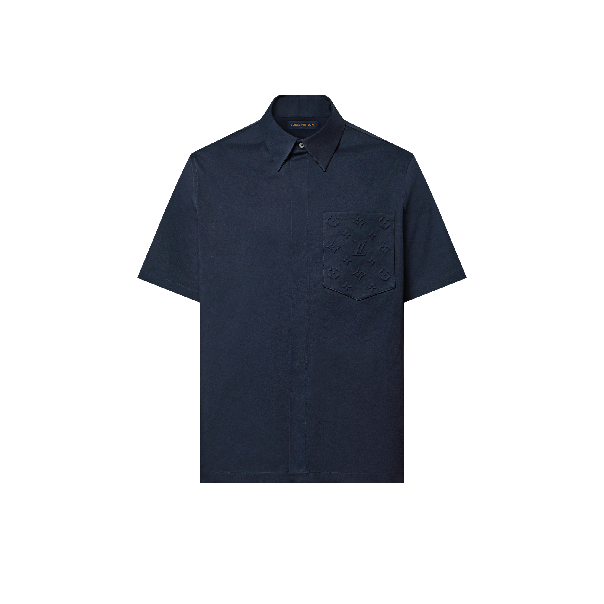 Camicia a maniche corte con motivo Monogram sulla tasca  Uomo Abbigliamento Camicie | LOUIS VUITTON (Zoom prodotto)