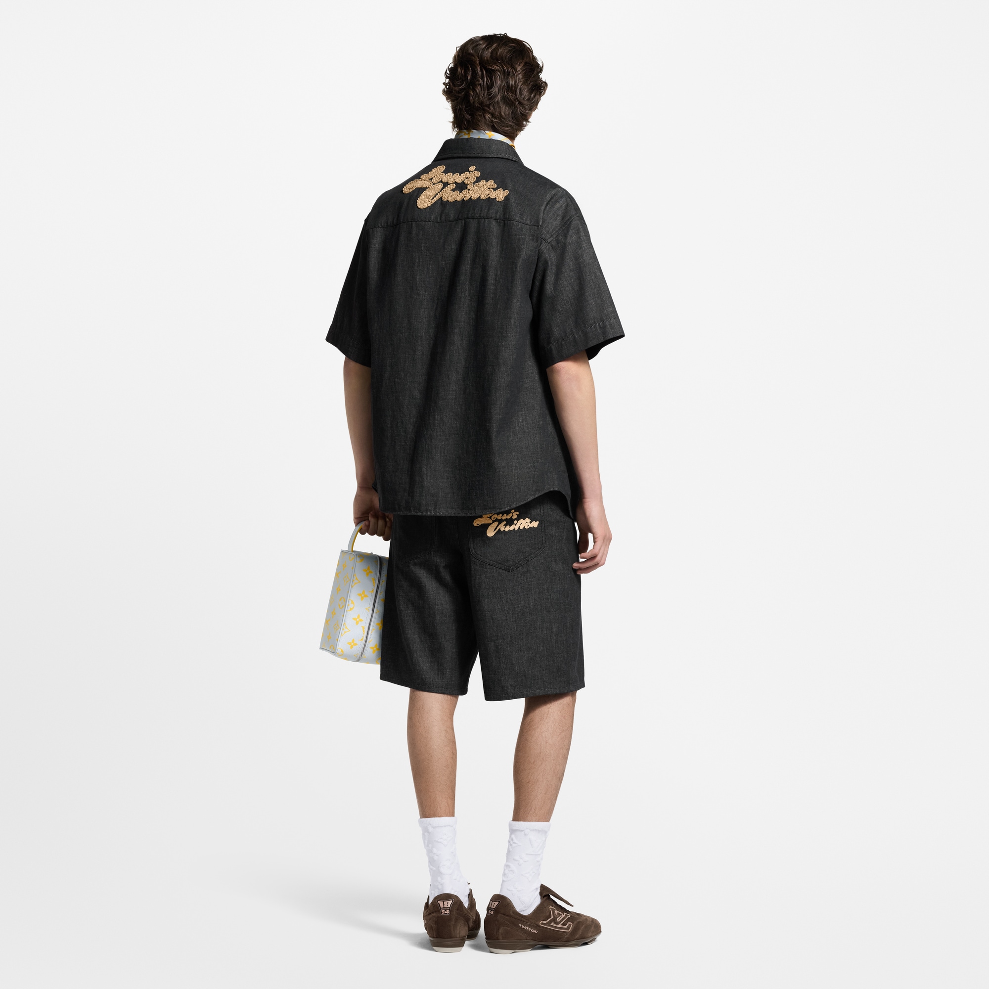 Camicia a maniche corte in chambray  Uomo Abbigliamento Camicie | LOUIS VUITTON (Zoom prodotto)