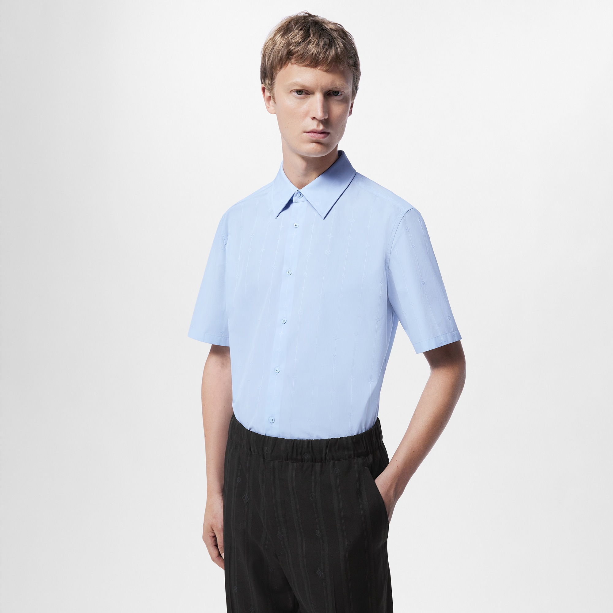 Camicia a maniche corte in cotone  Uomo Abbigliamento Camicie | LOUIS VUITTON (Zoom prodotto)
