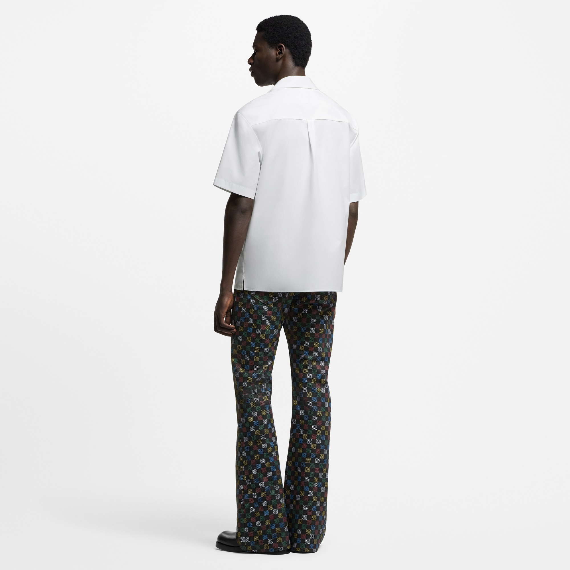 Camicia a maniche corte in cotone con motivo iconico  Uomo Abbigliamento Camicie | LOUIS VUITTON (Zoom prodotto)