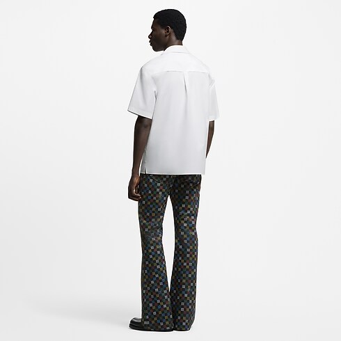Camicia a maniche corte in cotone con motivo iconico Uomo Abbigliamento Camicie | LOUIS VUITTON (Zoom prodotto)