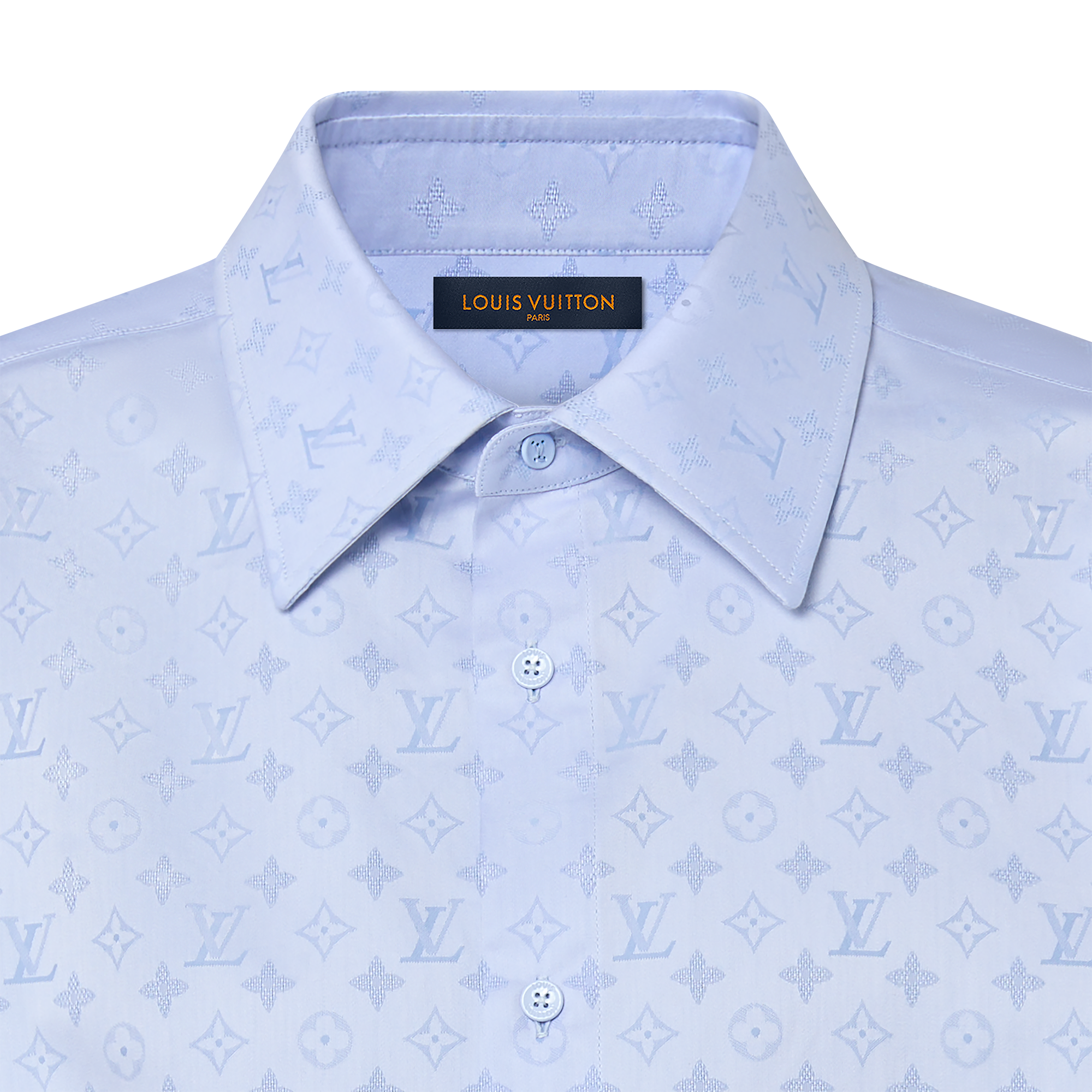 Camicia a maniche corte in cotone con motivo Monogram  Uomo Abbigliamento Camicie | LOUIS VUITTON (Zoom prodotto)
