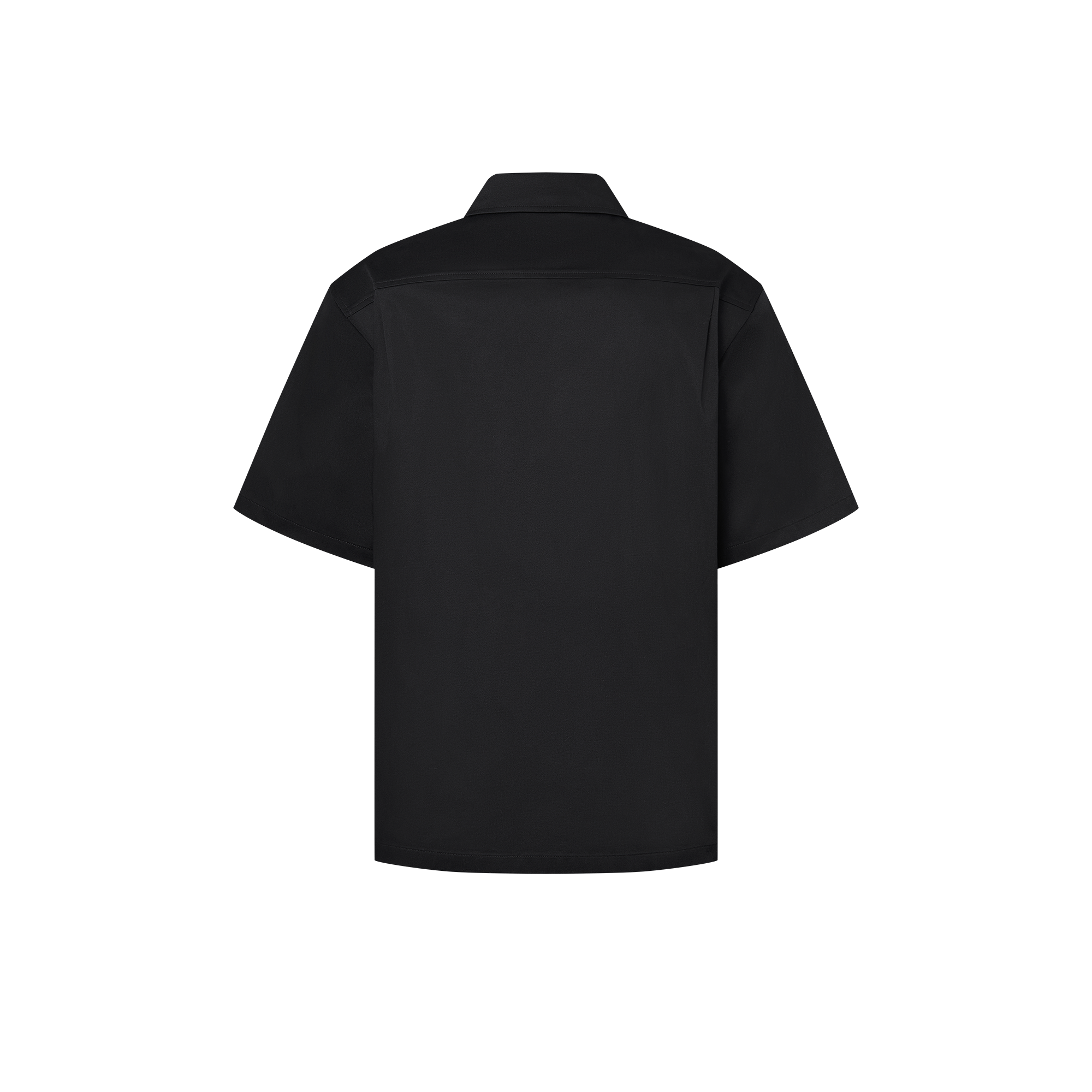 Camicia a maniche corte in cotone floccato  Uomo Abbigliamento Camicie | LOUIS VUITTON (Zoom prodotto)