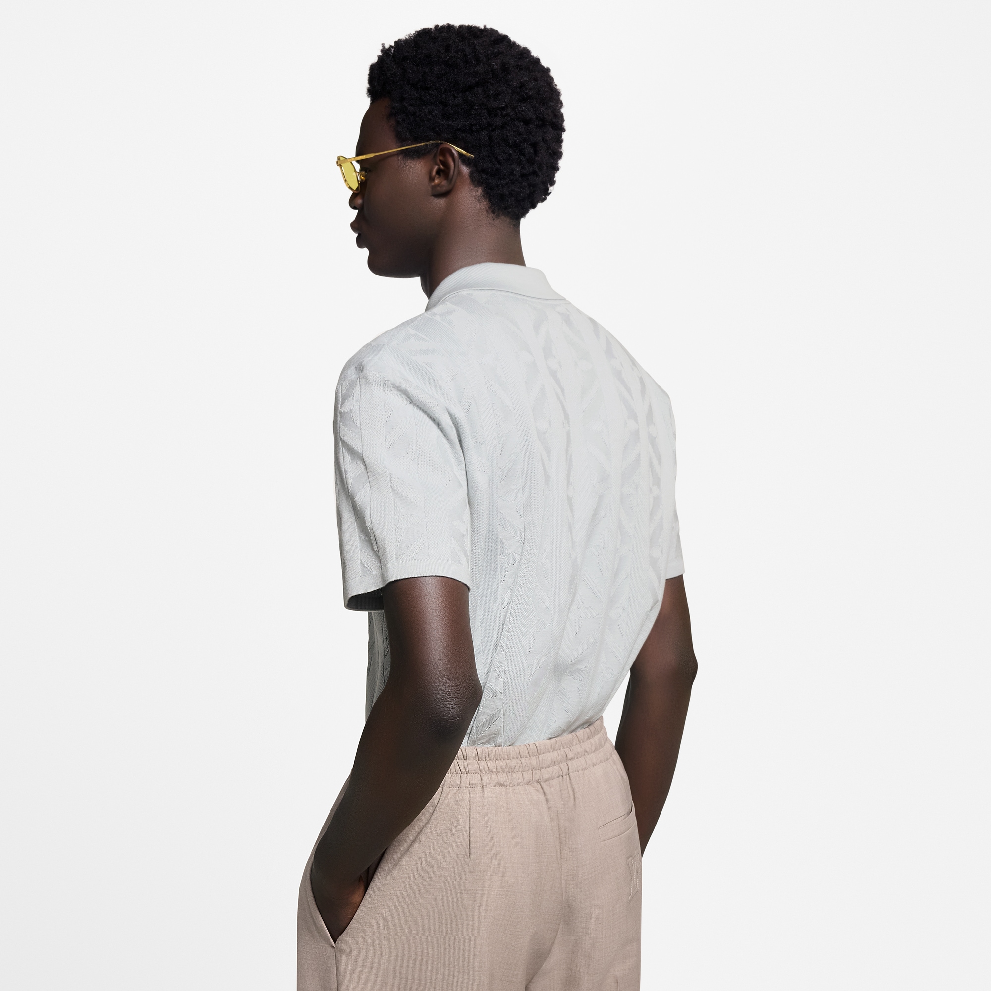 Camicia a maniche corte in maglia  Uomo Abbigliamento Camicie | LOUIS VUITTON (Zoom prodotto)