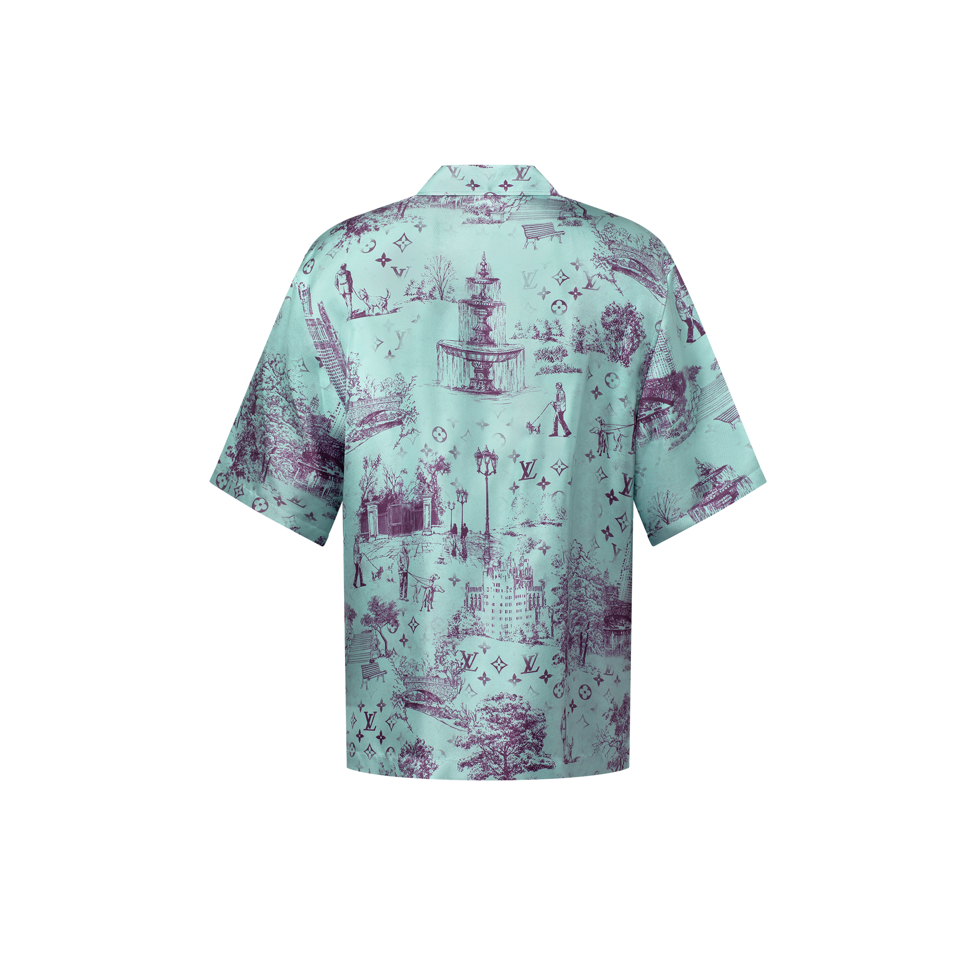 Camicia a maniche corte in seta stampata  Uomo Abbigliamento Camicie | LOUIS VUITTON (Zoom prodotto)