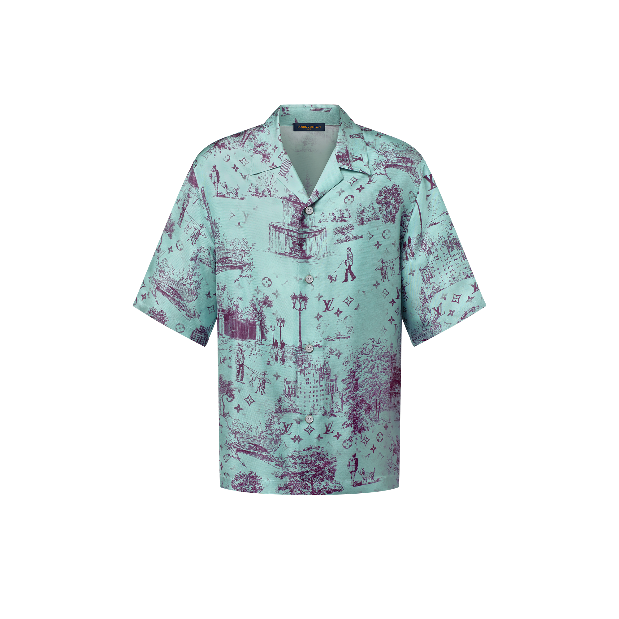 Camicia a maniche corte in seta stampata  Uomo Abbigliamento Camicie | LOUIS VUITTON (Zoom prodotto)