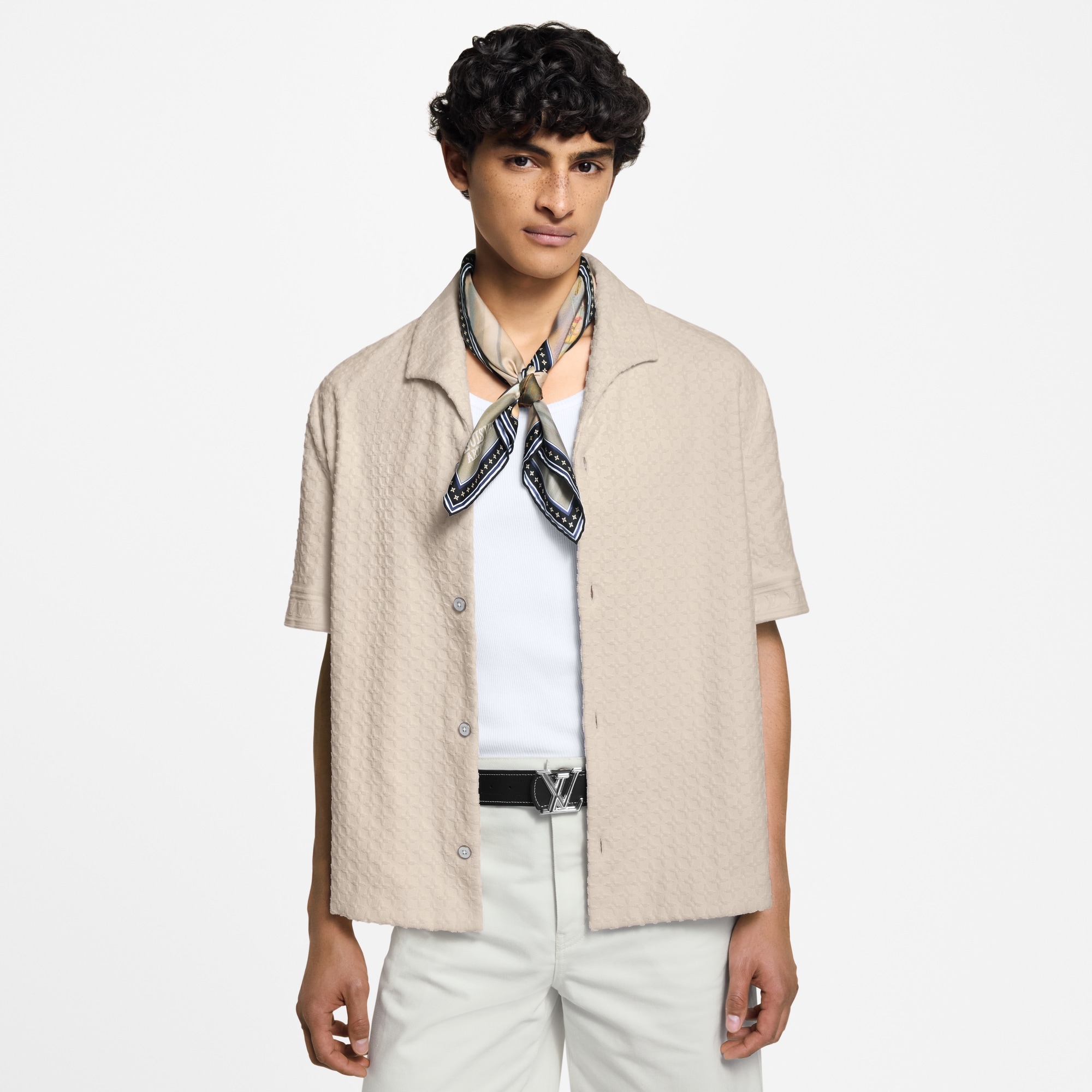 Camicia a maniche corte in spugna  Uomo Abbigliamento Camicie | LOUIS VUITTON (Zoom prodotto)