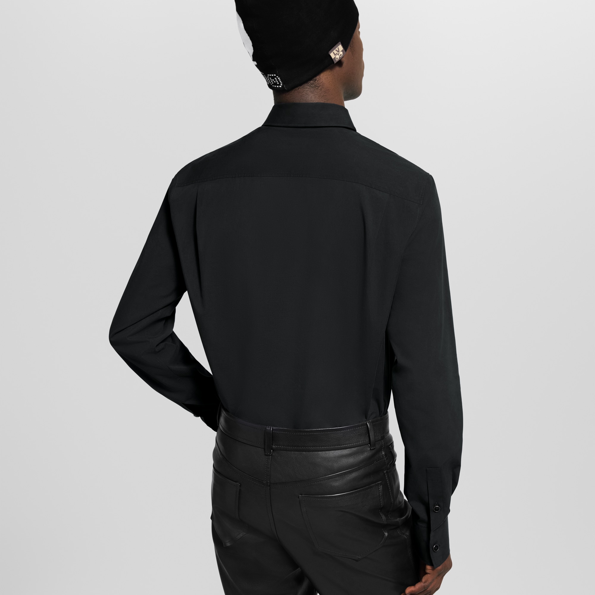 Camicia a maniche lunghe con firma ricamata  Uomo Abbigliamento Camicie | LOUIS VUITTON (Zoom prodotto)