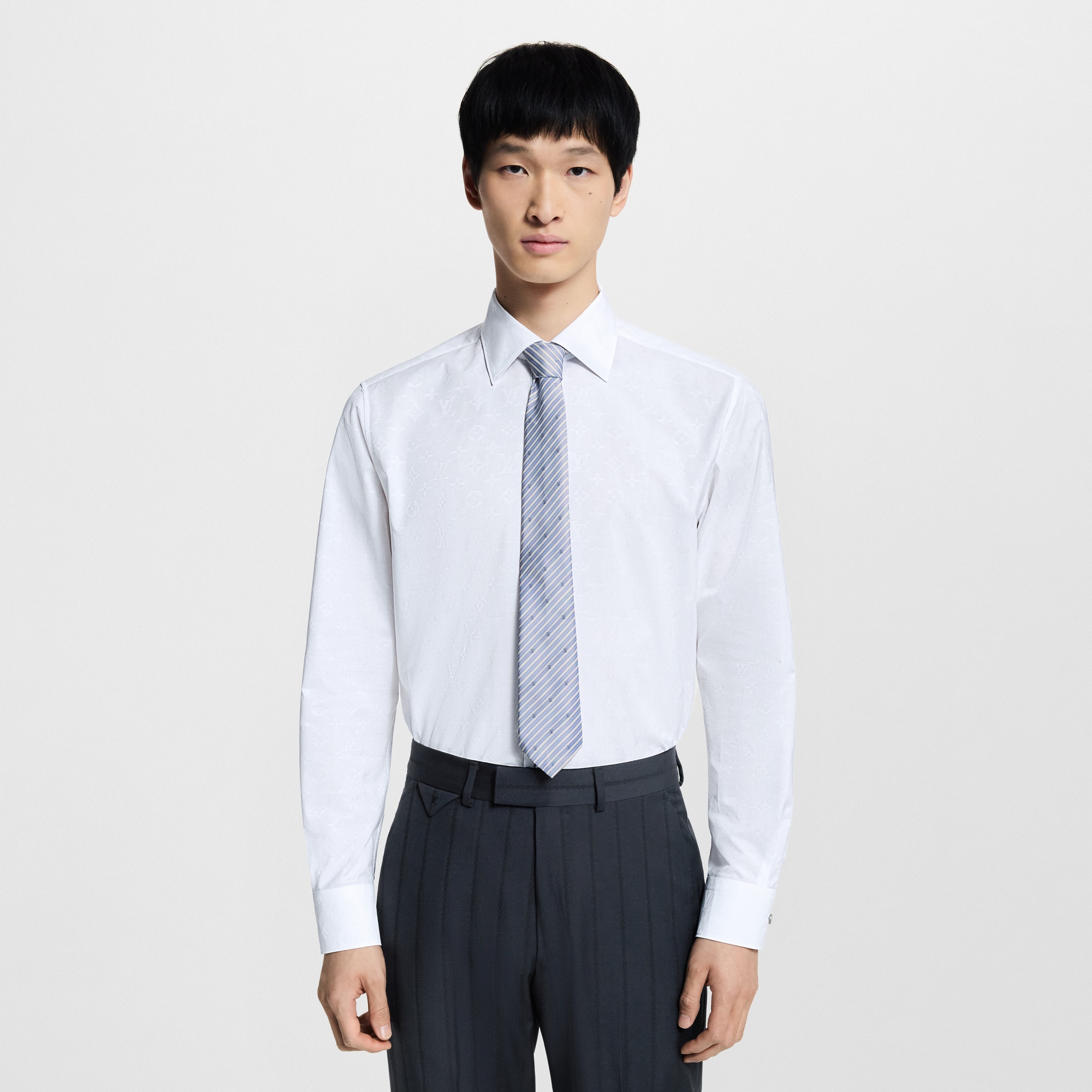 Camicia a maniche lunghe con motivo Monogram  Uomo Abbigliamento Camicie | LOUIS VUITTON (Zoom prodotto)