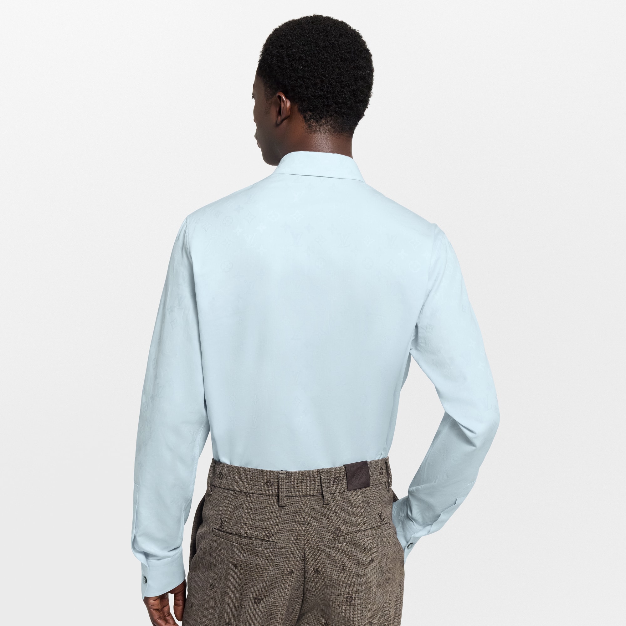 Camicia a maniche lunghe con motivo Monogram  Uomo Abbigliamento Camicie | LOUIS VUITTON (Zoom prodotto)