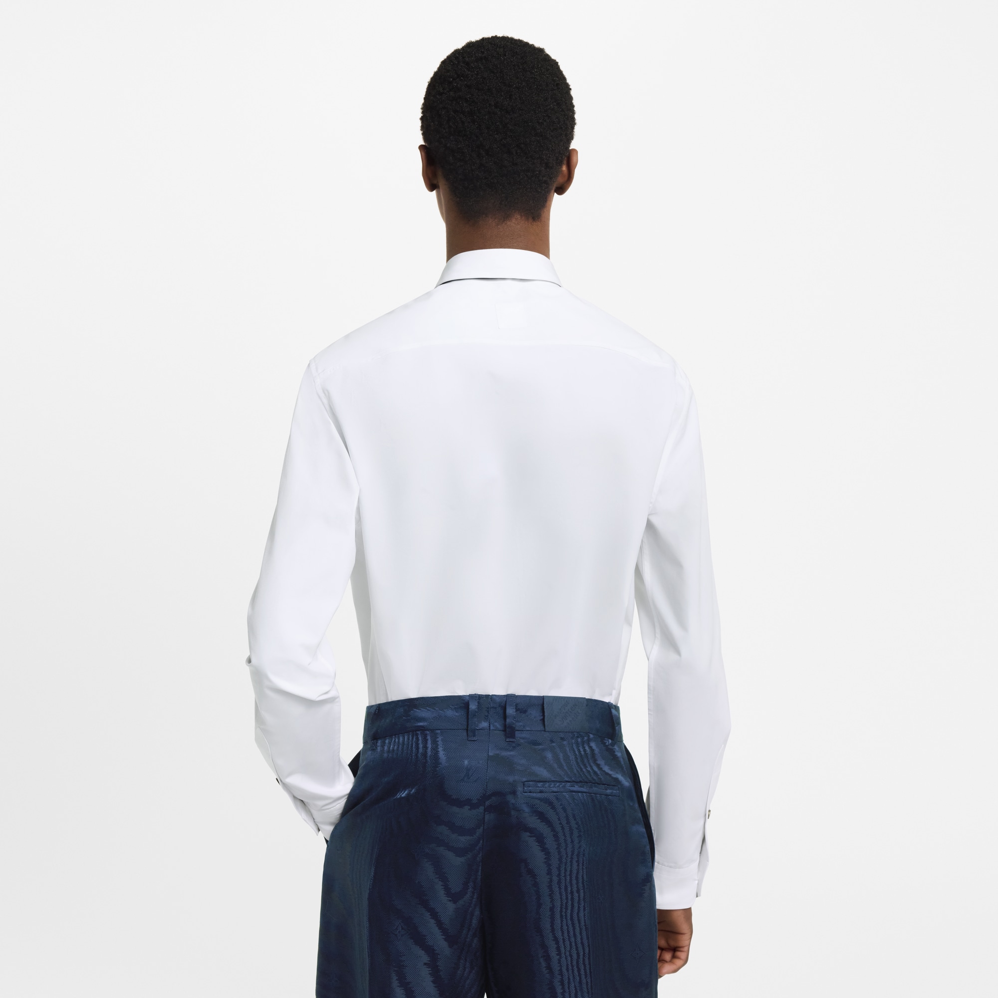 Camicia a maniche lunghe in cotone con motivo impresso  Uomo Abbigliamento Camicie | LOUIS VUITTON (Zoom prodotto)