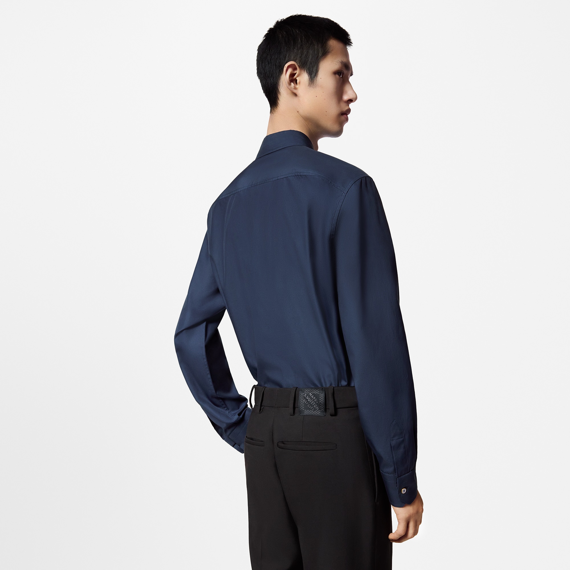 Camicia a maniche lunghe in cotone con ricami  Uomo Abbigliamento Camicie | LOUIS VUITTON (Zoom prodotto)