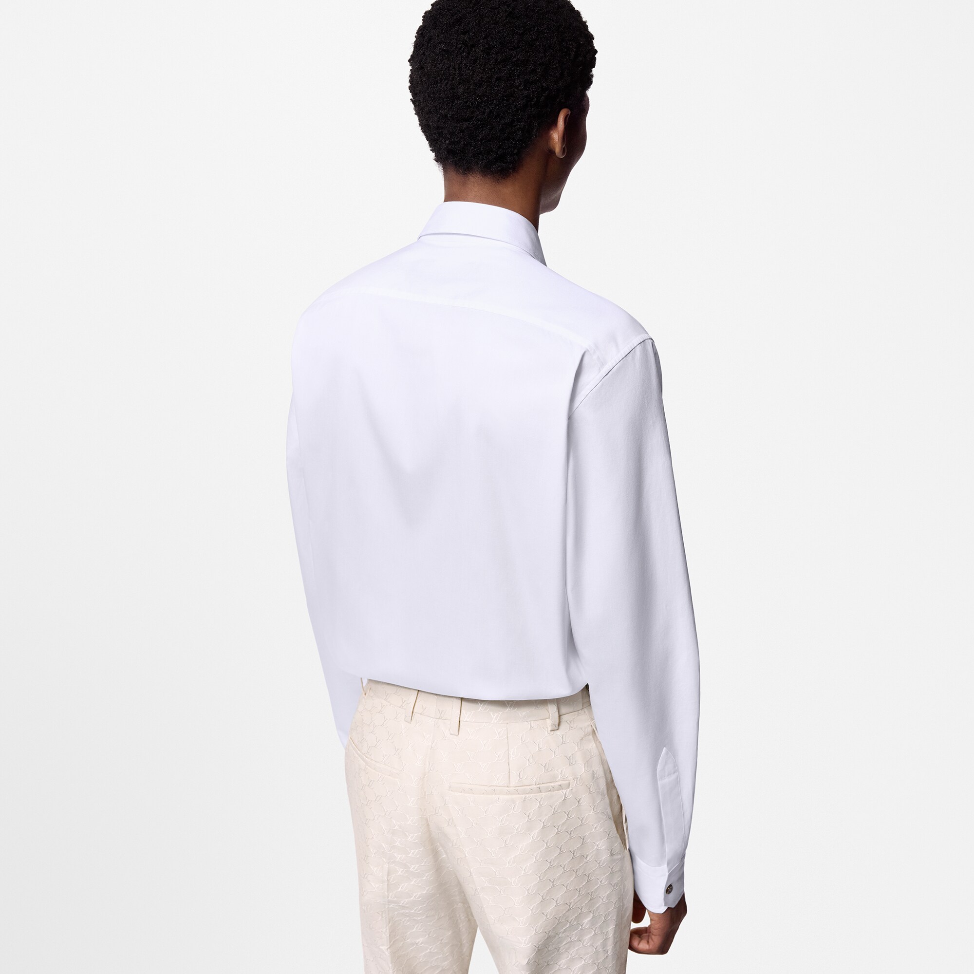 Camicia a maniche lunghe in cotone con ricami  Uomo Abbigliamento Camicie | LOUIS VUITTON (Zoom prodotto)