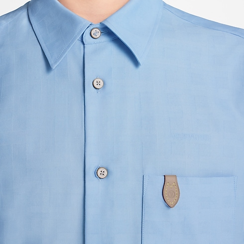 Camicia a maniche lunghe in cotone e cachemire in trama jacquard Uomo Abbigliamento Tutti i Capi di Abbigliamento | LOUIS VUITTON (Zoom prodotto)