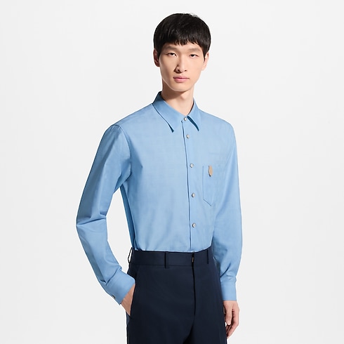 Camicia a maniche lunghe in cotone e cachemire in trama jacquard Uomo Abbigliamento Tutti i Capi di Abbigliamento | LOUIS VUITTON (Zoom prodotto)