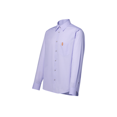 Camicia a maniche lunghe in cotone e seta in trama jacquard Uomo Abbigliamento Tutti i Capi di Abbigliamento | LOUIS VUITTON (Zoom prodotto)